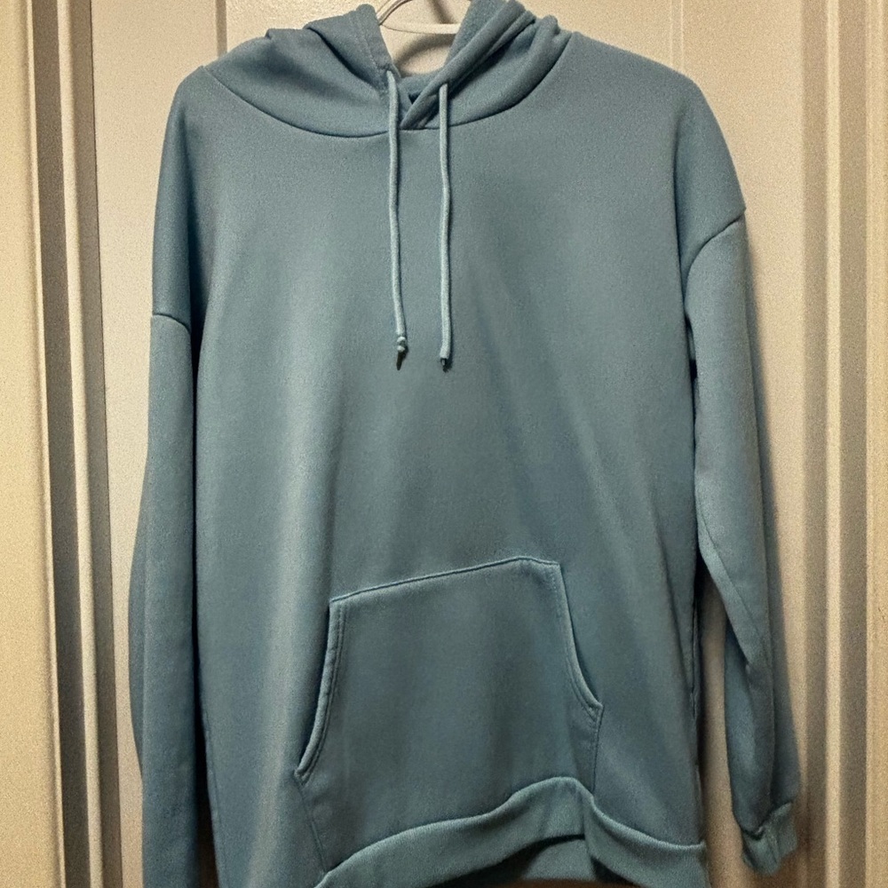 SHEIN Light Blue Men's Hoodie